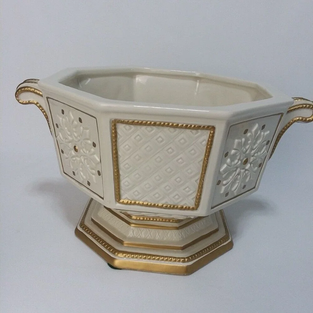 Fitz and Floyd Soup Tureen Snowy Woods Covered Dish Holiday Decor Octagon‎